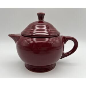Fiesta Fiestaware Small 2 Cup Teapot with Lid Cinnabar Red USA Made Discontinued